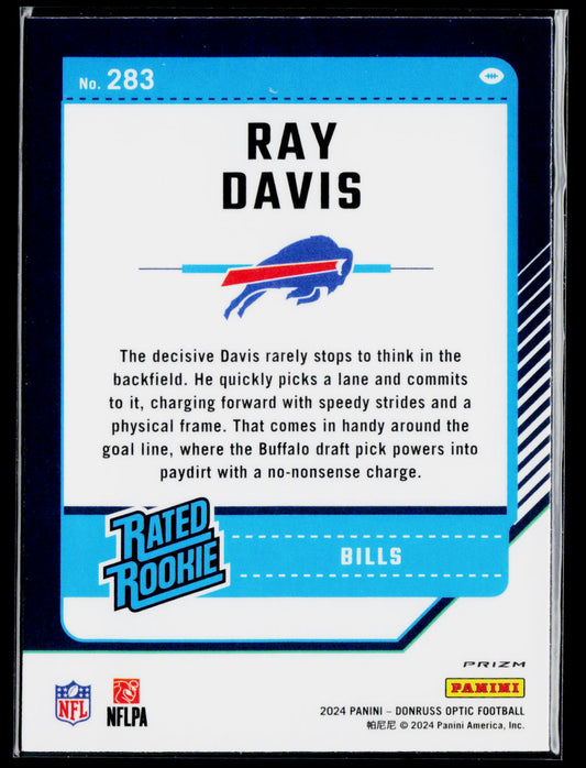 2024 Donruss Optic #283 Ray Davis Pink