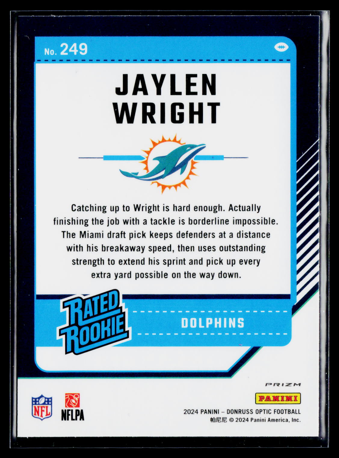 2024 Donruss Optic #249 Jaylen Wright Pink