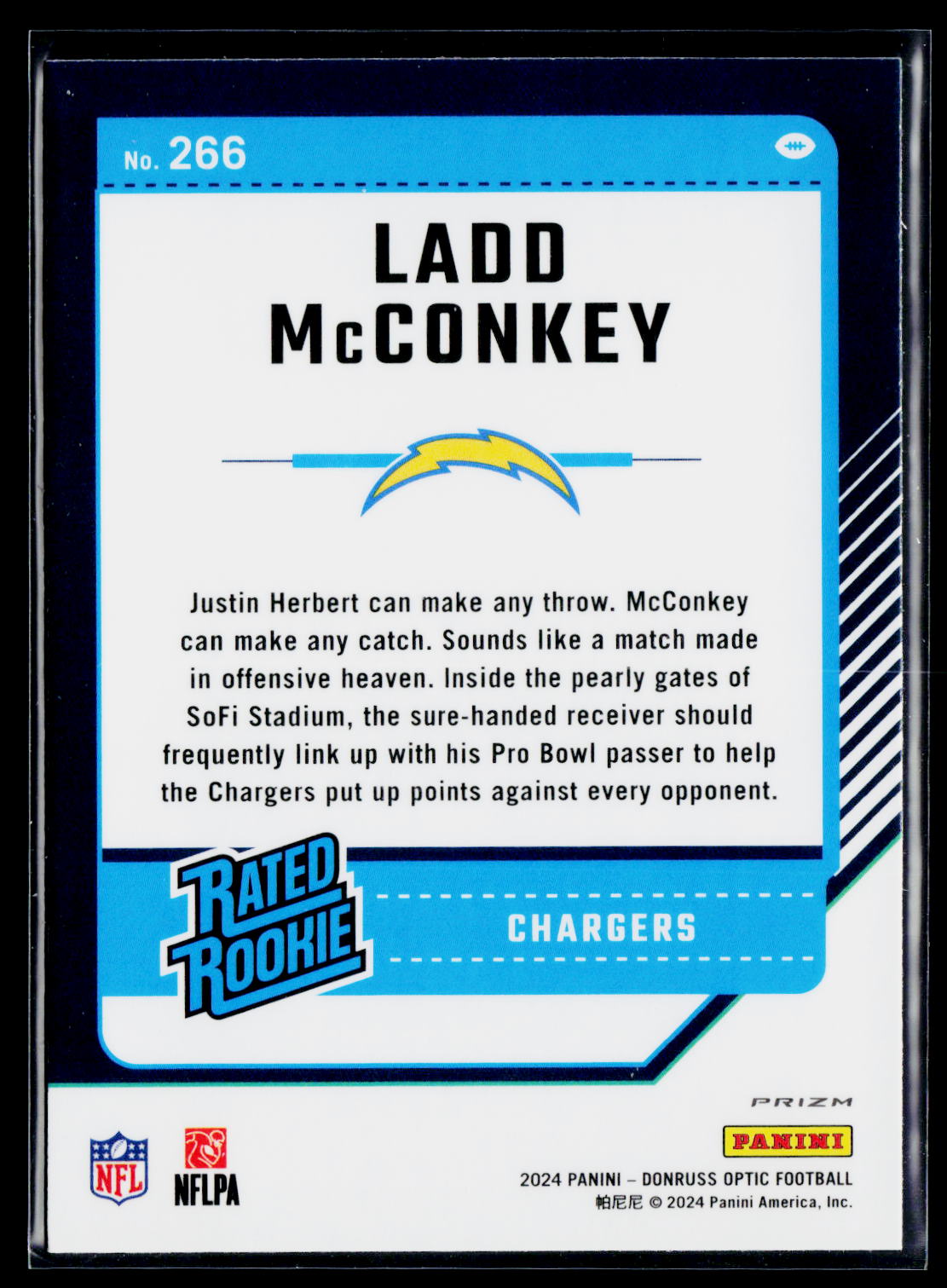 2024 Donruss Optic #266 Ladd McConkey Pink