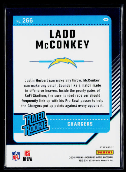 2024 Donruss Optic #266 Ladd McConkey Pink