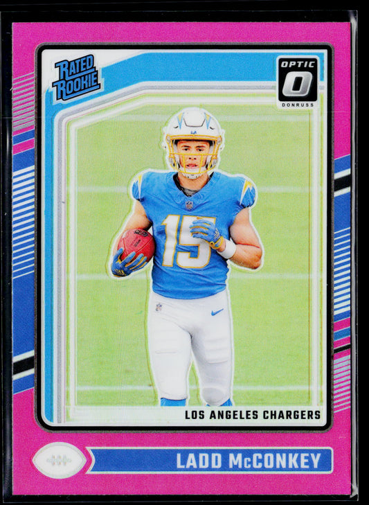 2024 Donruss Optic #266 Ladd McConkey Pink