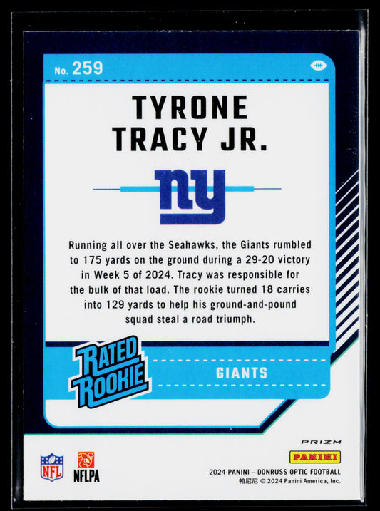 2024 Donruss Optic #259 Tyrone Tracy Jr.
