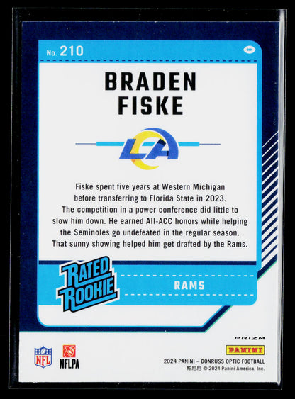 2024 Donruss Optic #210 Braden Fiske