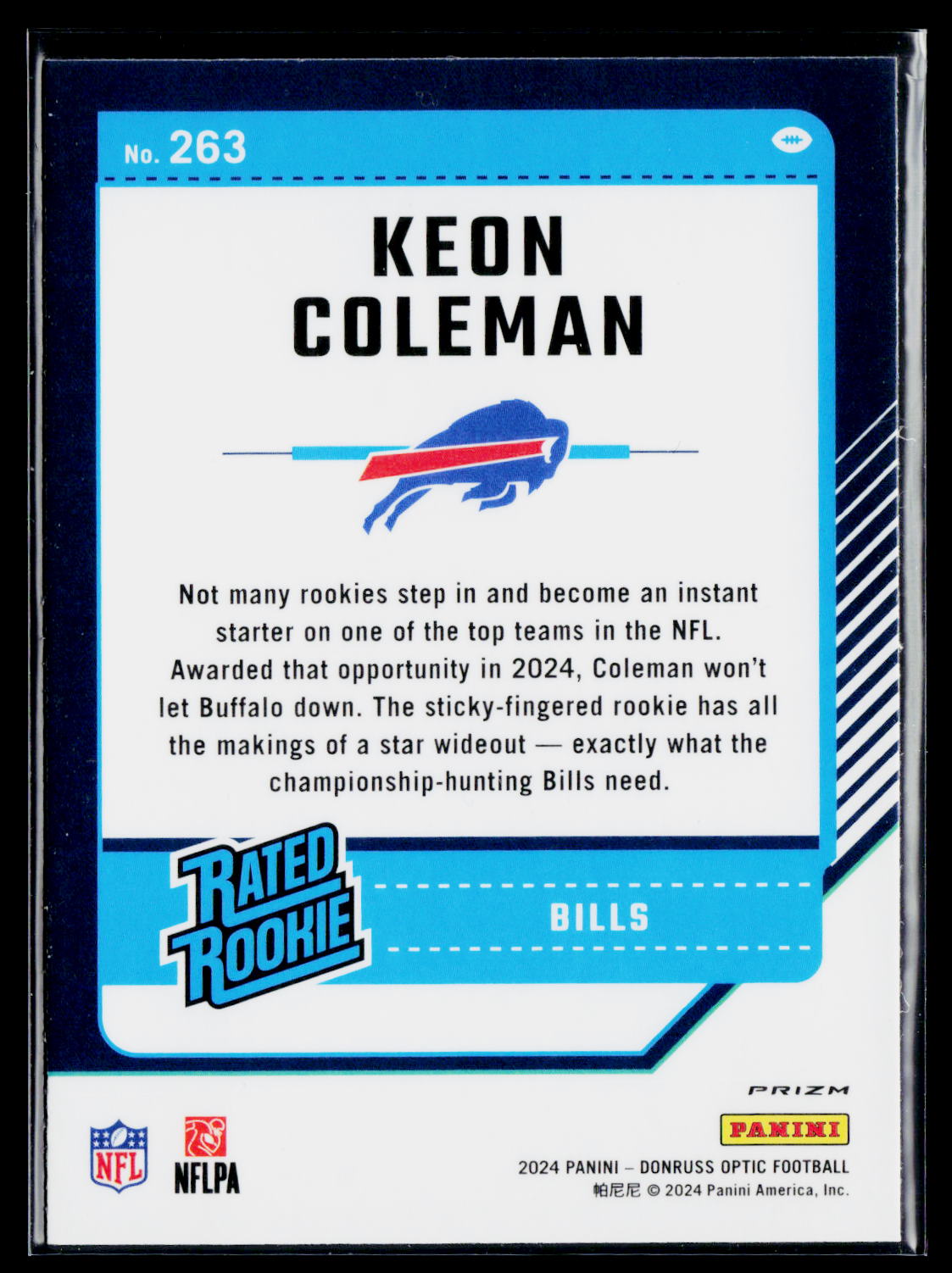 2024 Donruss Optic #263 Keon Coleman Holo