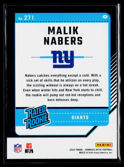 2024 Donruss Optic #271 Malik Nabers