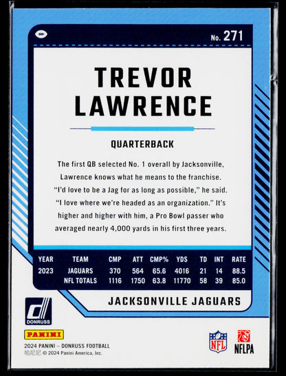 2024 Donruss #271 Trevor Lawrence Press Proof Green