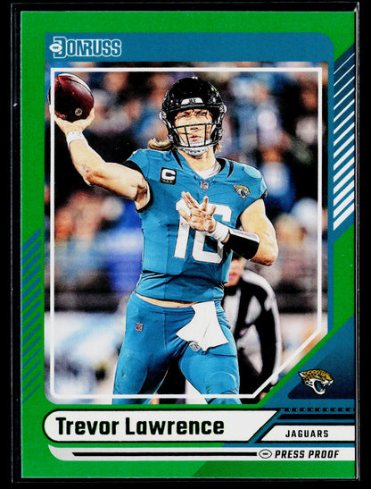 2024 Donruss #271 Trevor Lawrence Press Proof Green