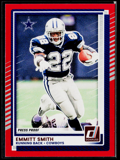 2025 Donruss #4 Emmitt Smith Press Proofs Red