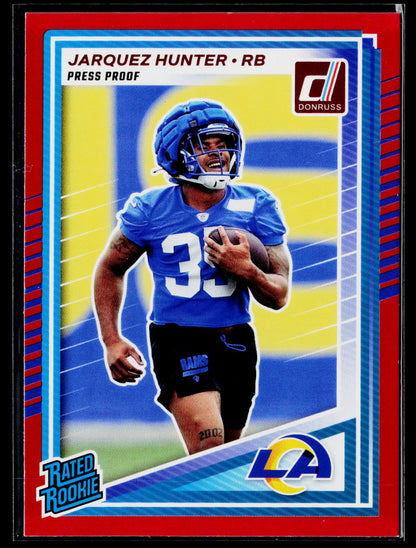 2025 Donruss #352 Jarquez Hunter Press Proofs Red