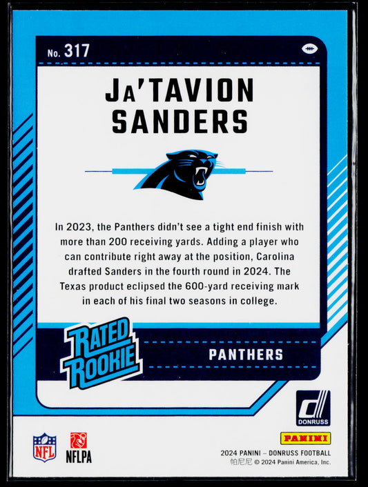 2024 Donruss #317 Ja'Tavion Sanders