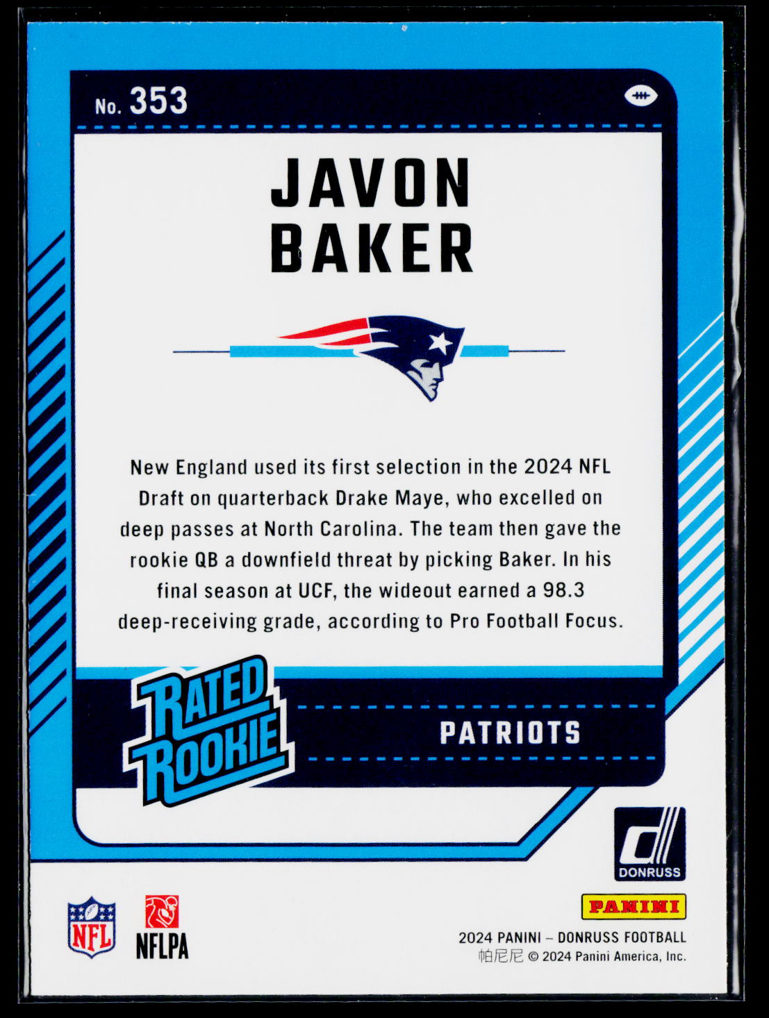 2024 Donruss #353 Javon Baker