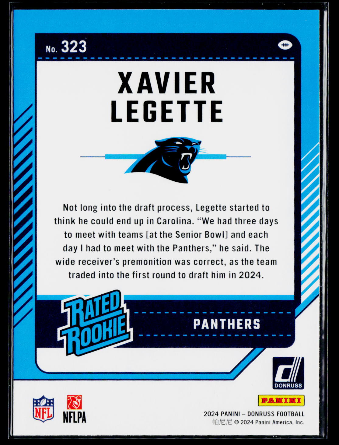 2024 Donruss #323 Xavier Legette