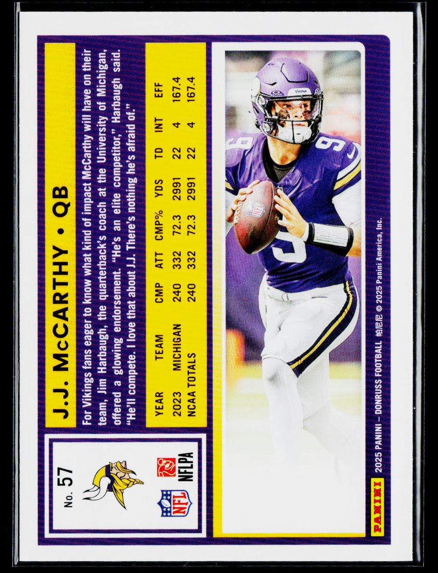 2025 Donruss #57 J.J. McCarthy