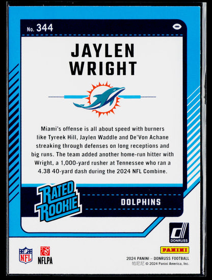 2024 Donruss #344 Jaylen Wright