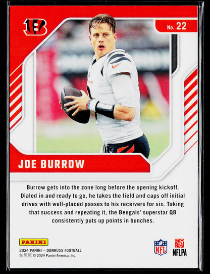 2024 Donruss #22 Joe Burrow Elite Series
