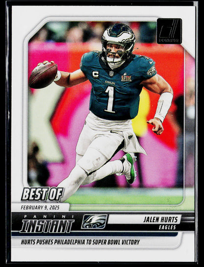 2025 Donruss #INS-JHS Jalen Hurts Best of Instant