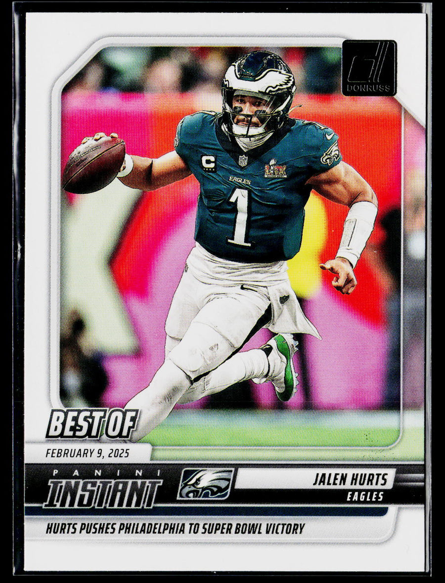 2025 Donruss #INS-JHS Jalen Hurts Best of Instant