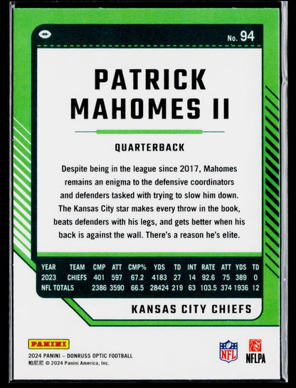 2024 Donruss Optic #94 Patrick Mahomes II