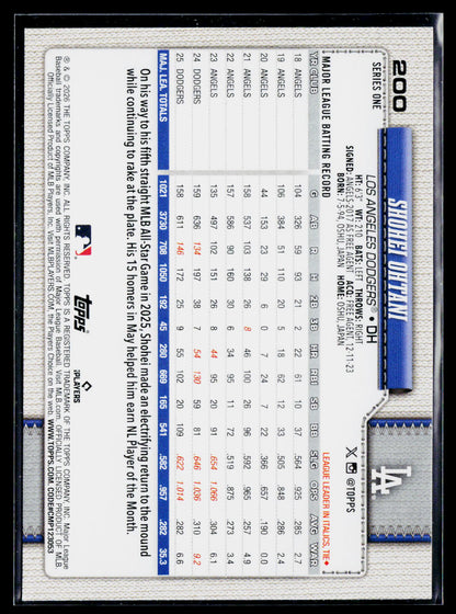 2026 Topps #200 Shohei Ohtani