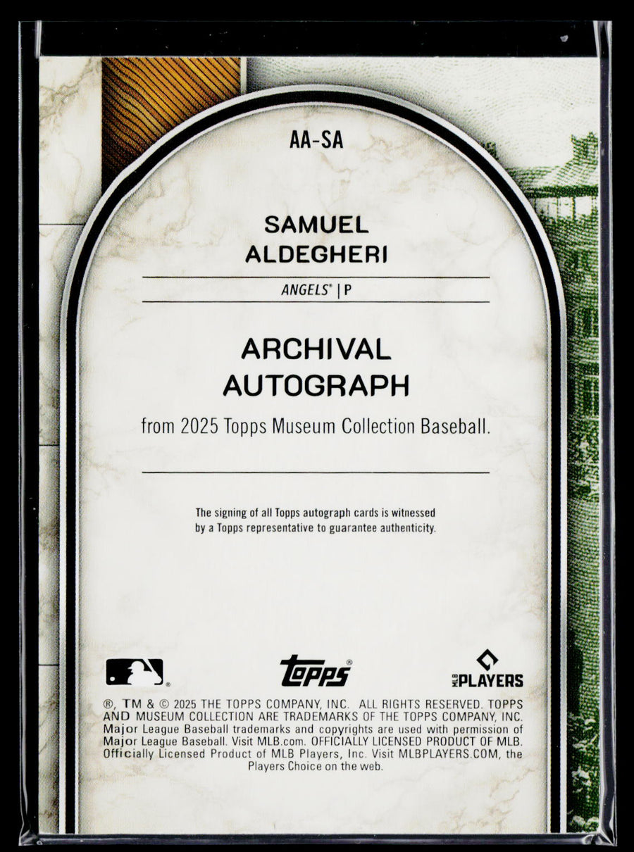 2025 Topps Museum Collection #AA-SA Samuel Aldegheri Archival Autographs Black
