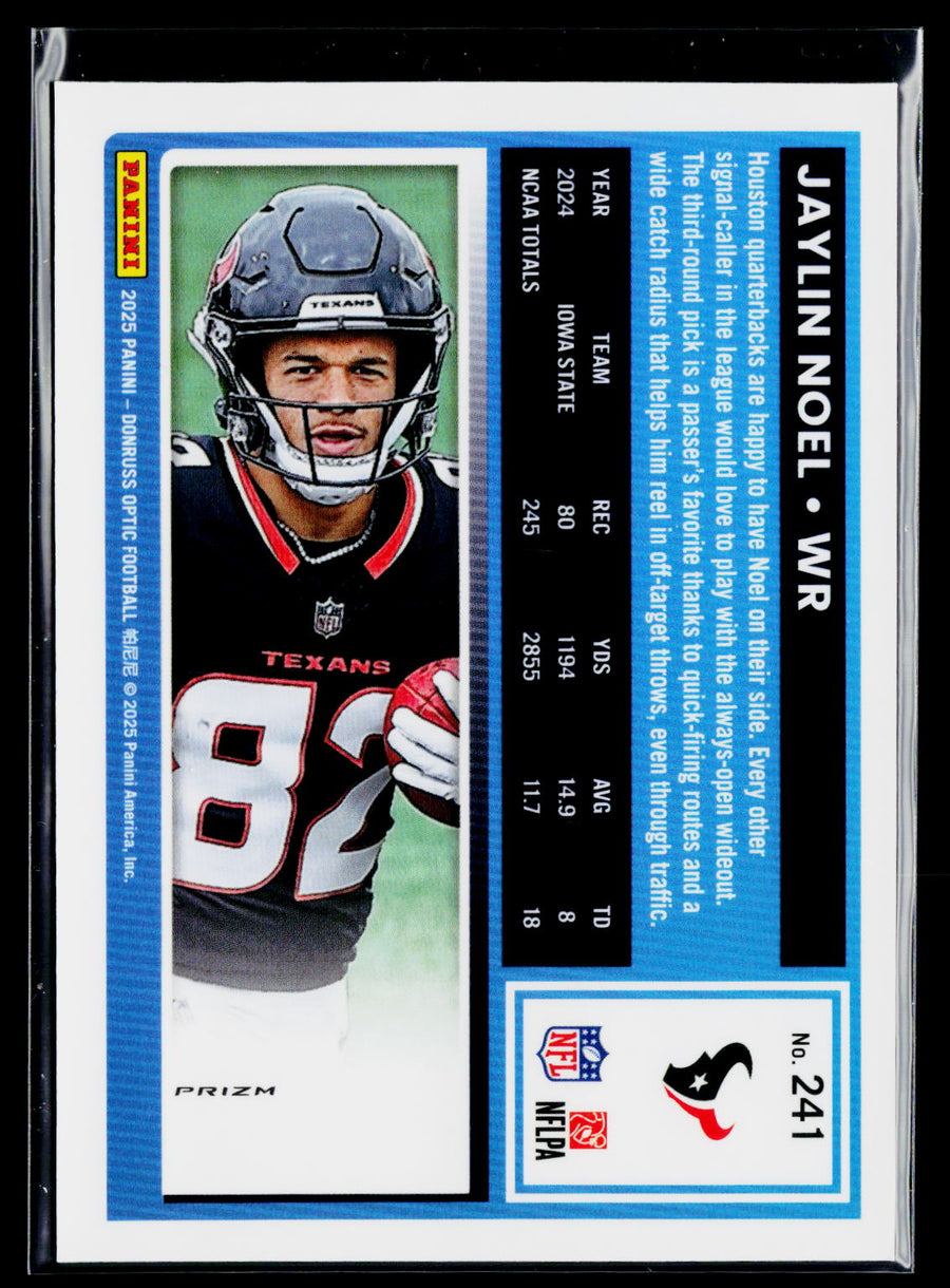 2025 Donruss Optic #241 Jaylin Noel Purple Shock
