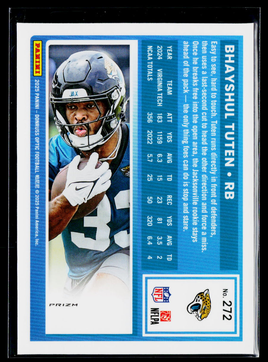2025 Donruss Optic #272 Bhayshul Tuten Purple Shock