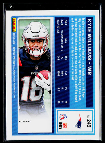 2025 Donruss Optic #245 Kyle Williams Purple Shock