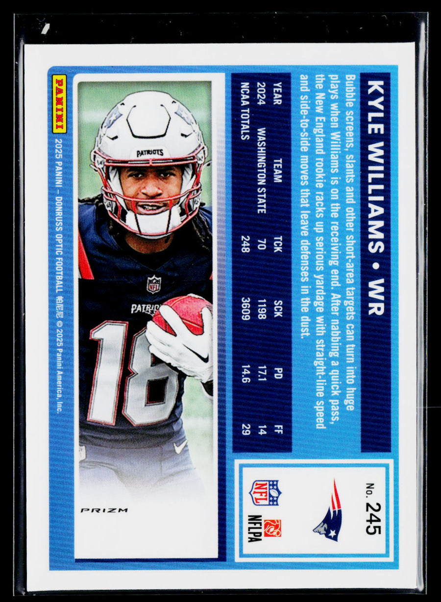 2025 Donruss Optic #245 Kyle Williams Purple Shock