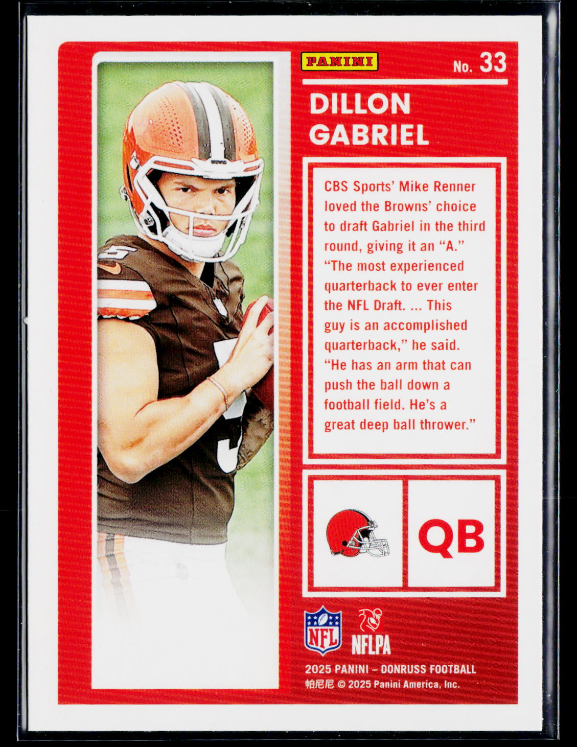 2025 Donruss #33 Dillon Gabriel The Rookies