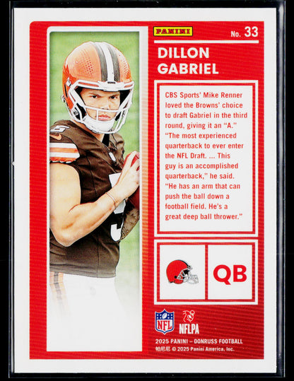 2025 Donruss #33 Dillon Gabriel The Rookies