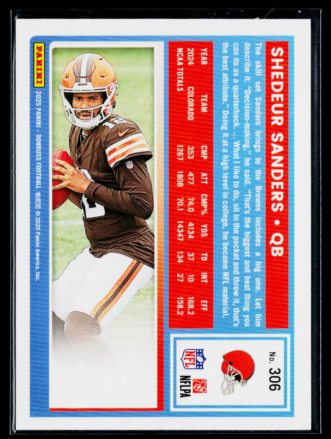 2025 Donruss #306 Shedeur Sanders