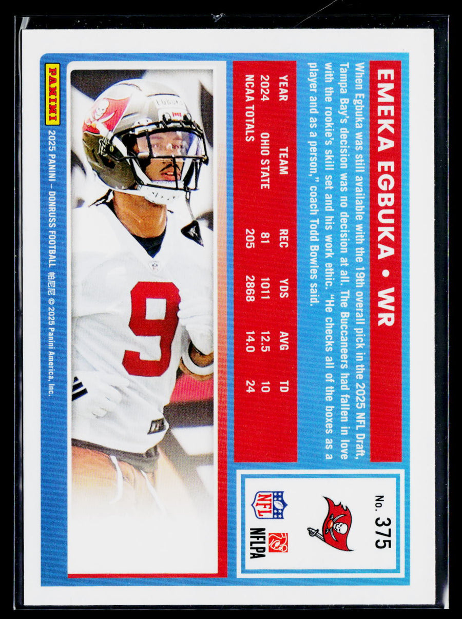 2025 Donruss #375 Emeka Egbuka