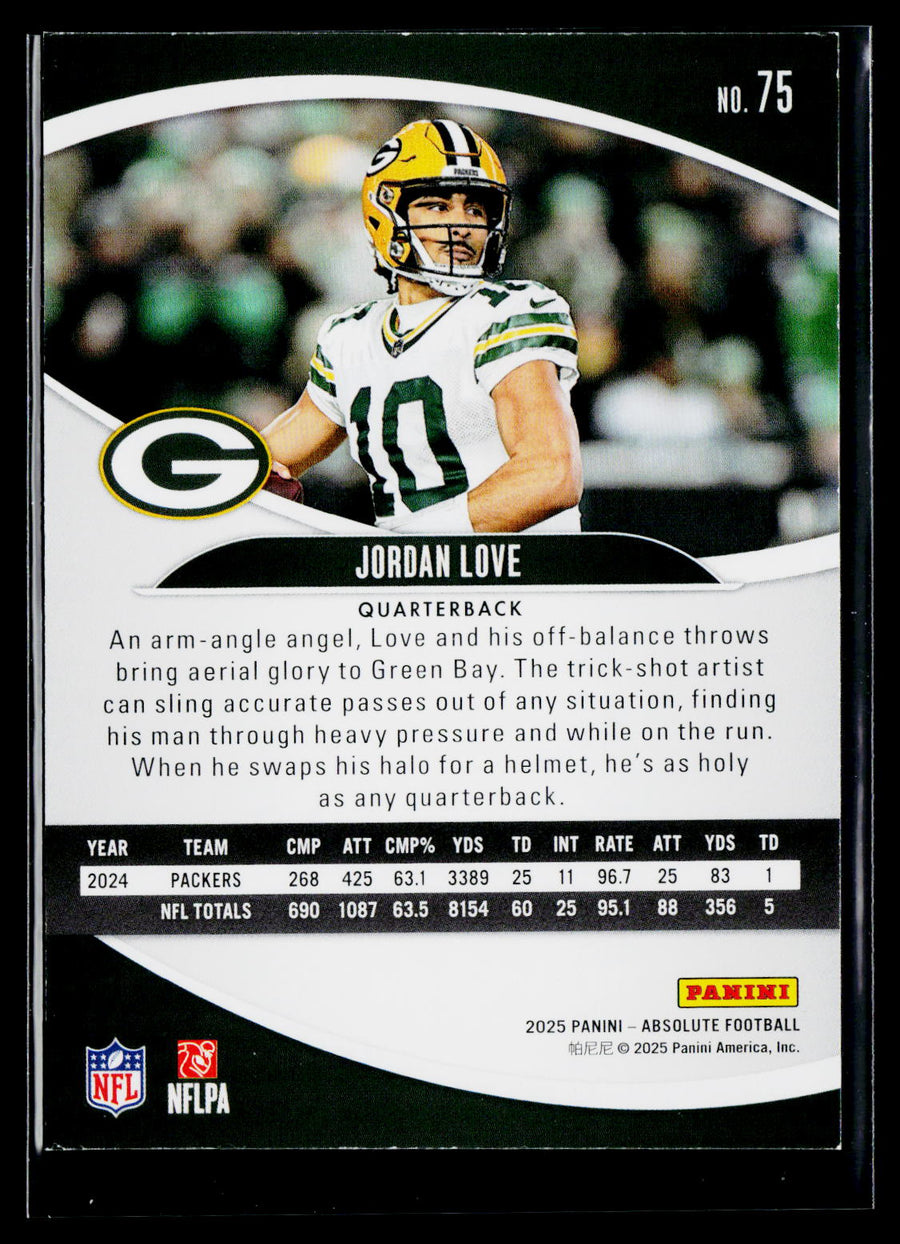 2025 Panini Absolute #75 Jordan Love Retail
