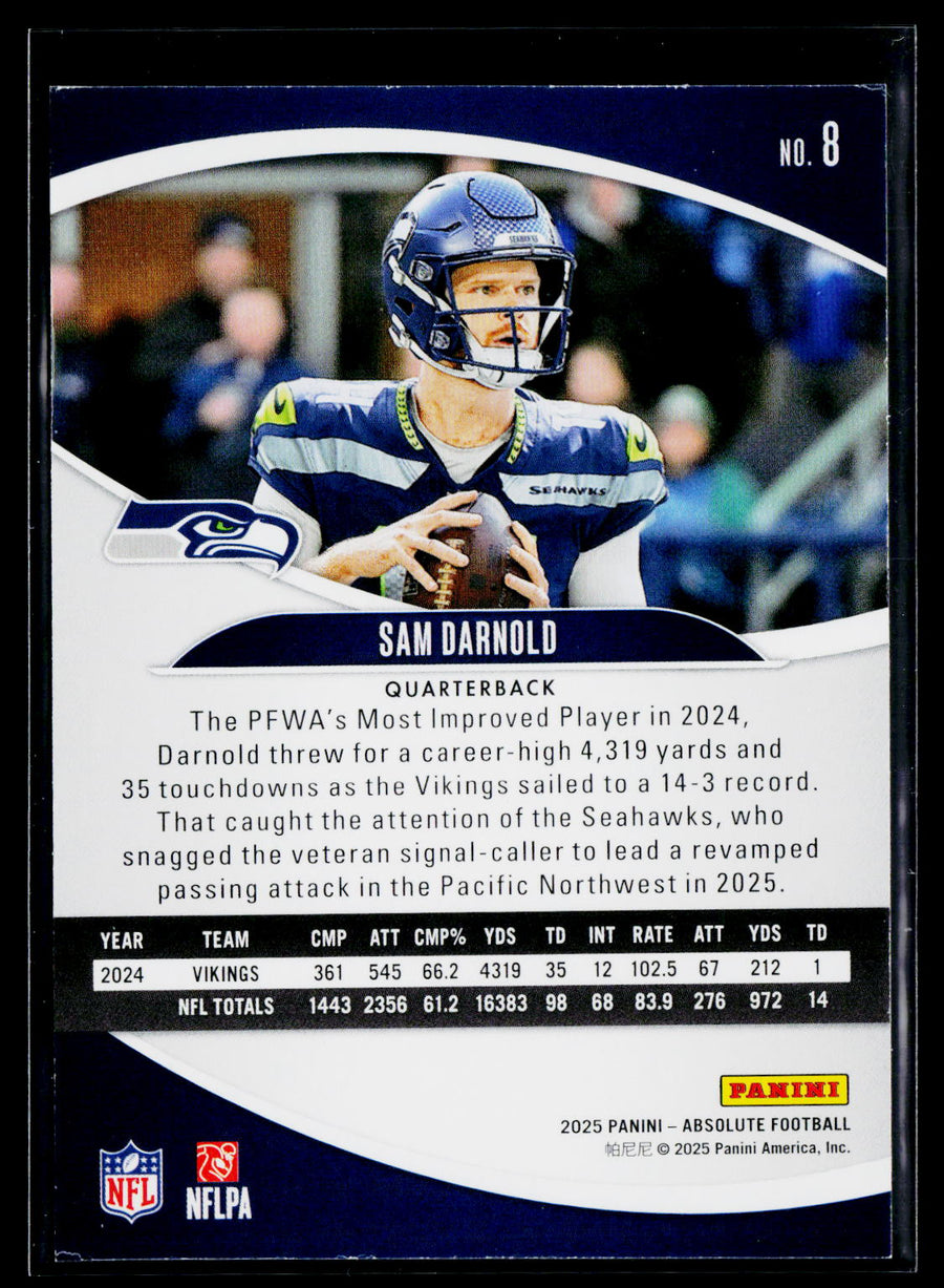 2025 Panini Absolute #8 Sam Darnold Retail