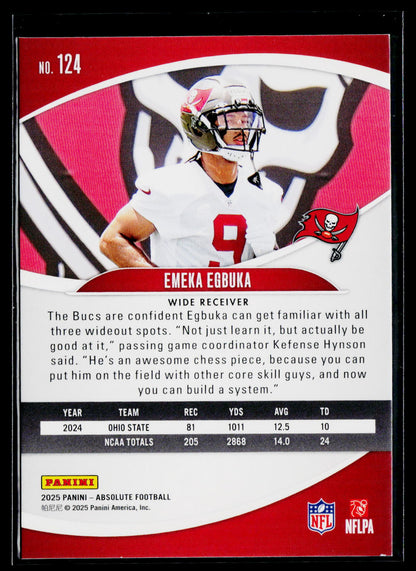 2025 Panini Absolute #124 Emeka Egbuka Retail