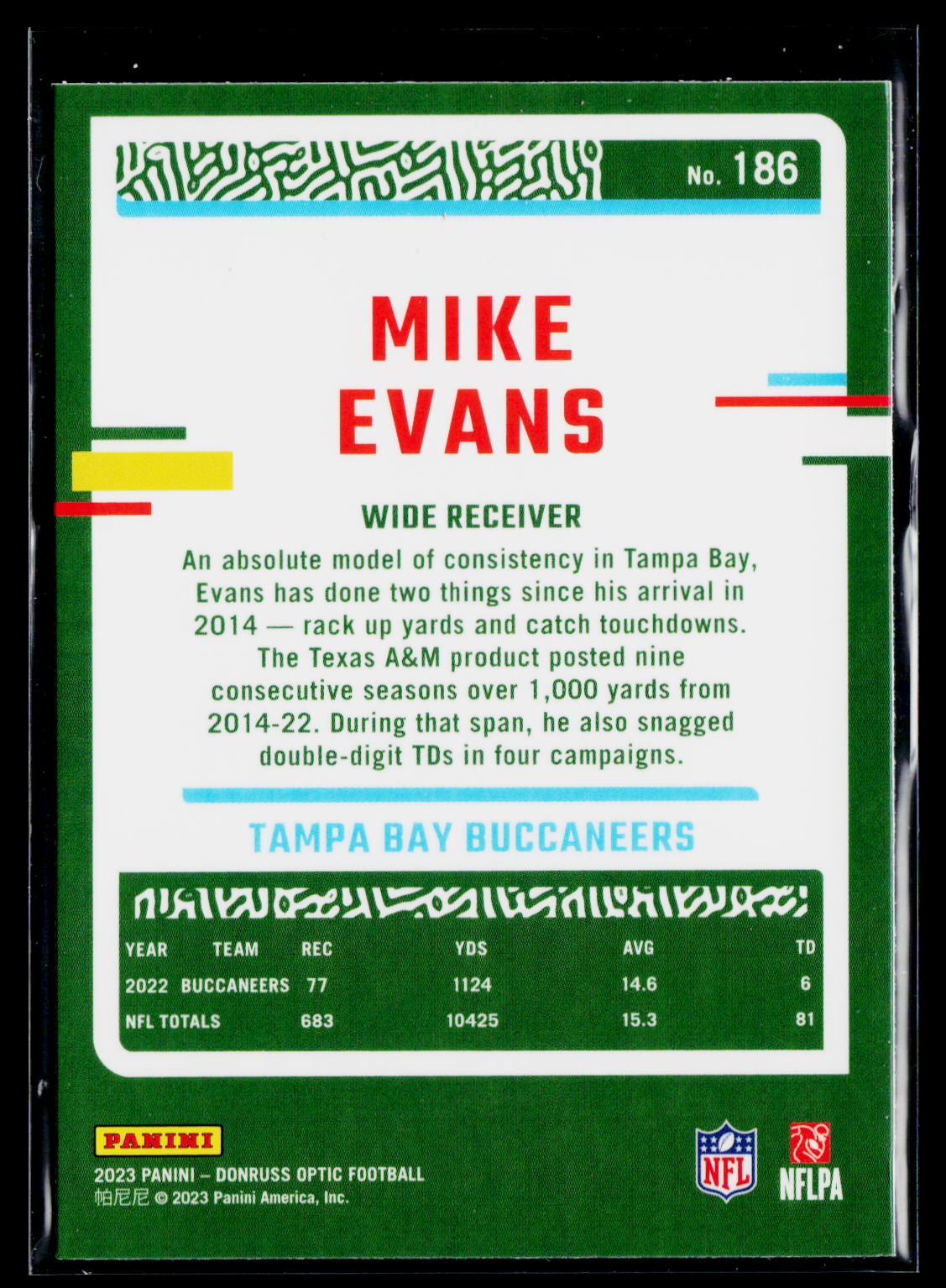 2023 Donruss Optic #186 Mike Evans