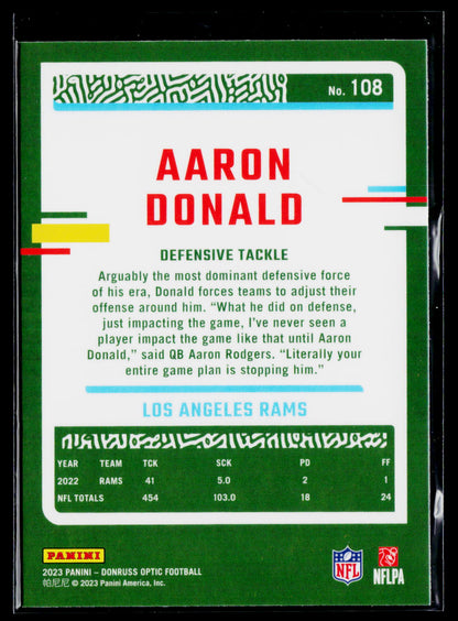 2023 Donruss Optic #108 Aaron Donald