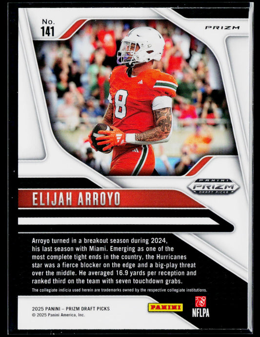2025 Panini Prizm Draft Picks #141 Elijah Arroyo