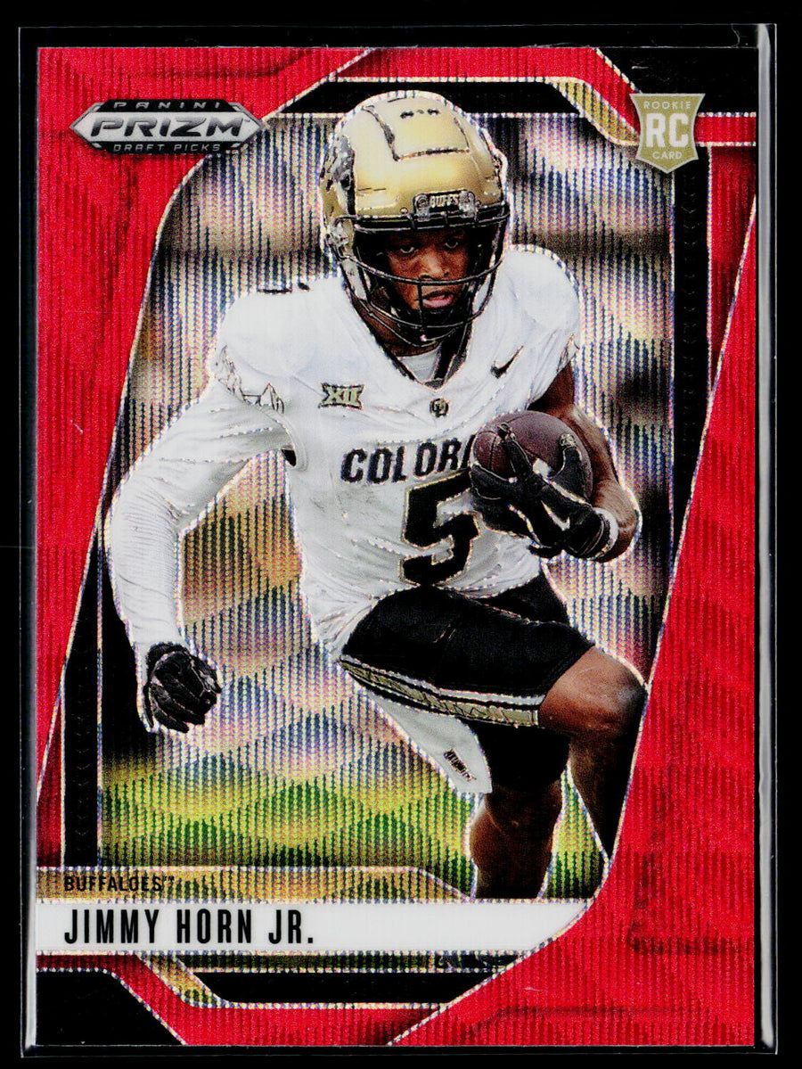 2025 Panini Prizm Draft Picks #22 Jimmy Horn Jr. Prizms Red Ice