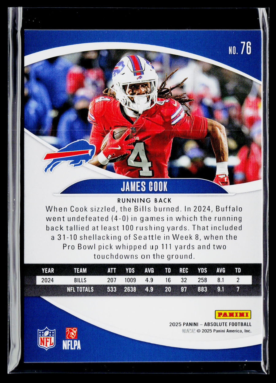 2025 Panini Absolute #76 James Cook Retail