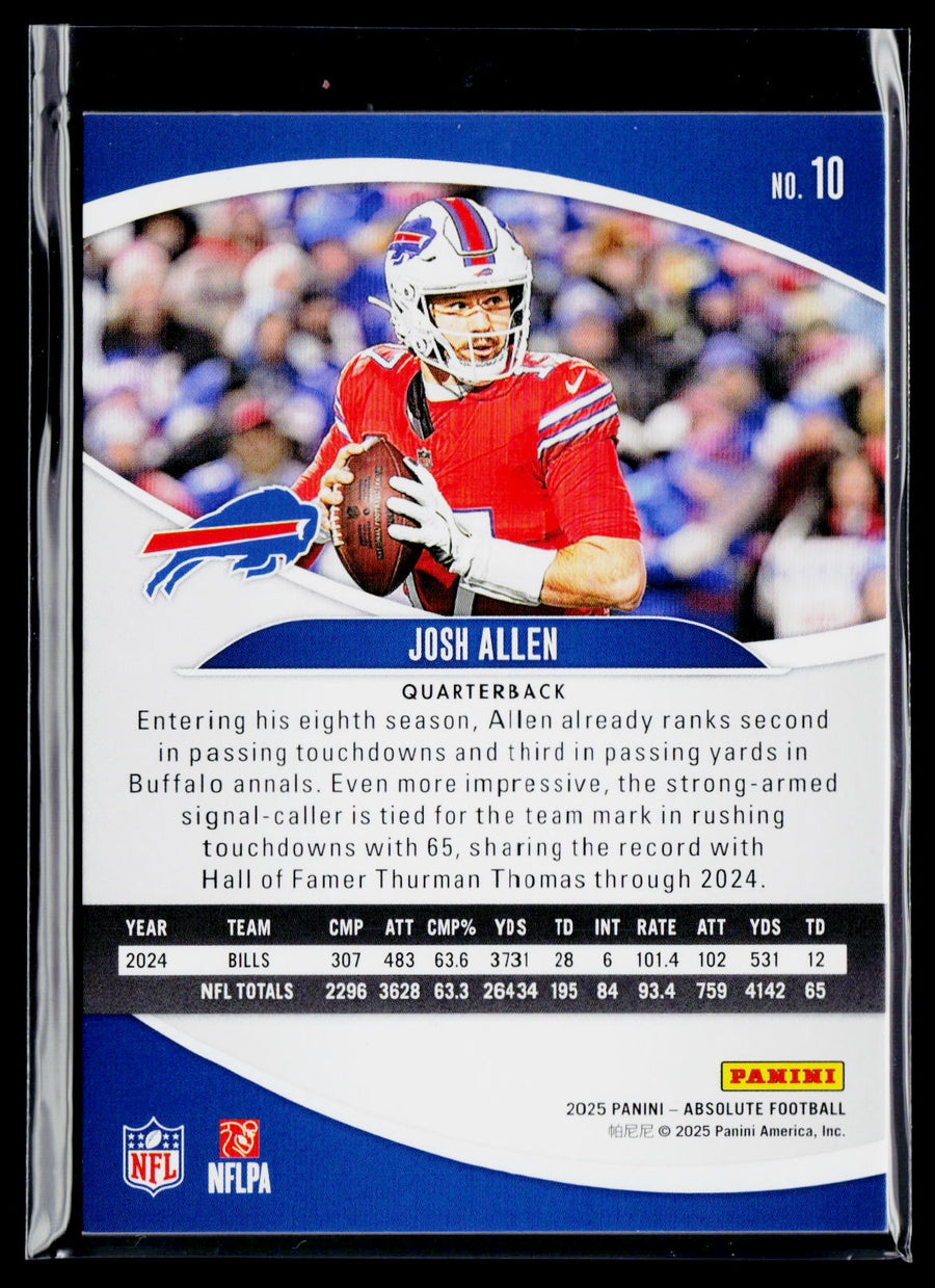 2025 Panini Absolute #10 Josh Allen Retail