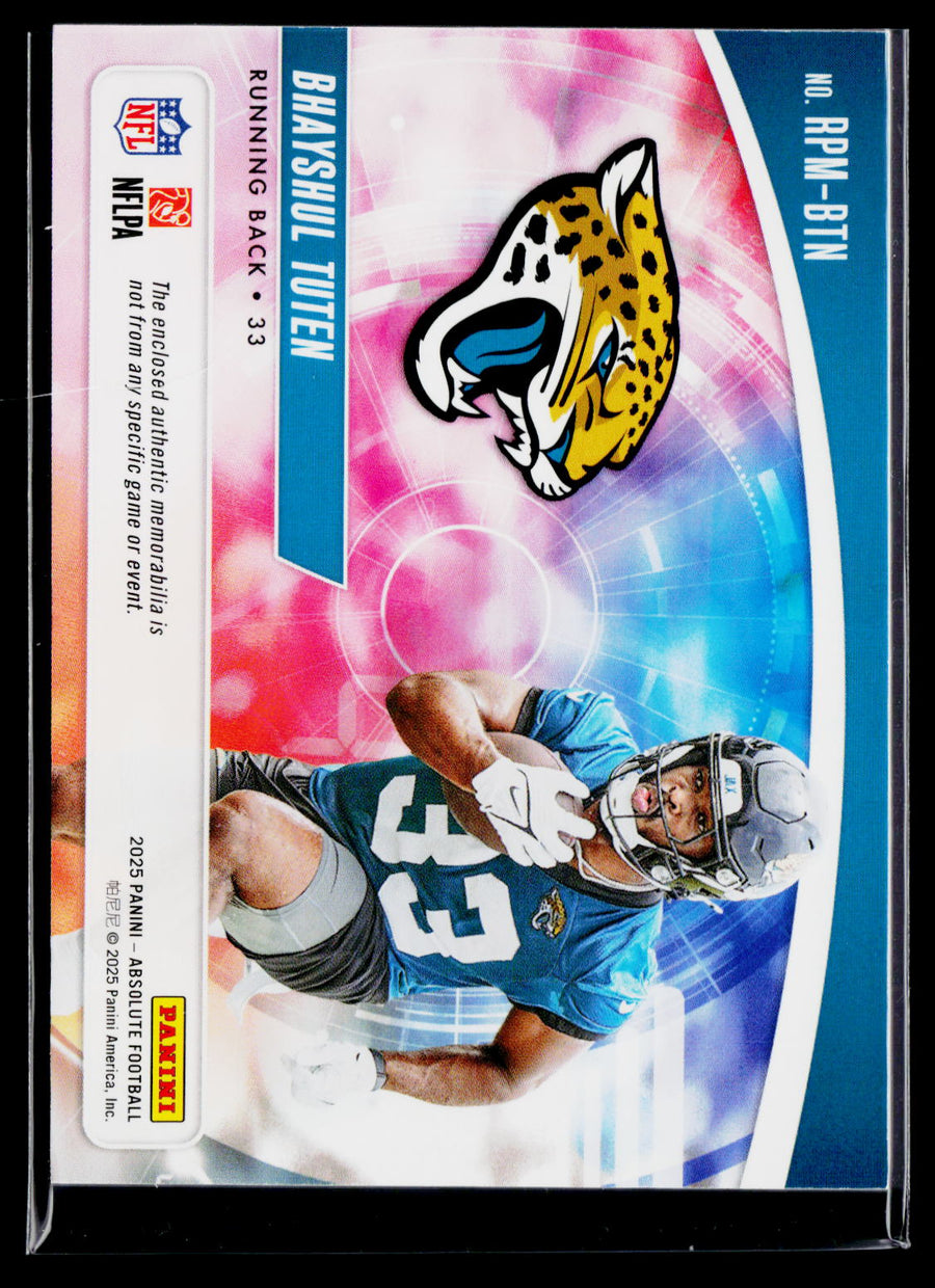 2025 Panini Absolute #RPM-BTN Bhayshul Tuten Rookie Premiere Materials #/399