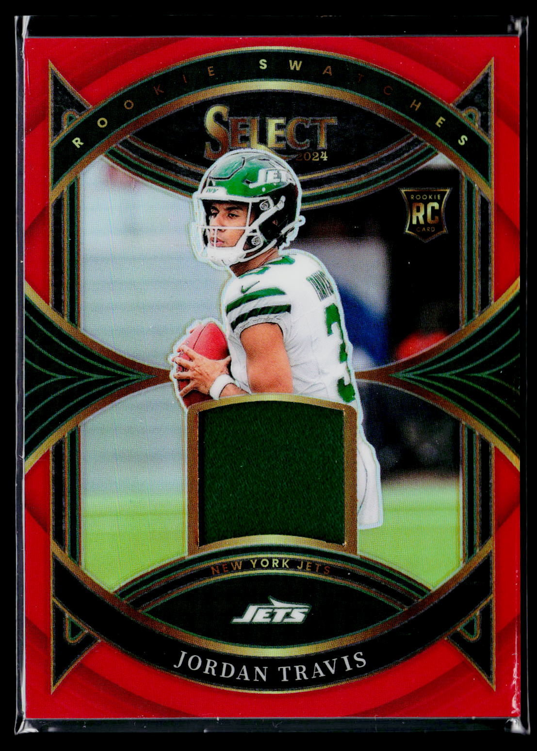 2024 Panini Select #RS-JTS Jordan Travis Rookie Swatches Red Prizm