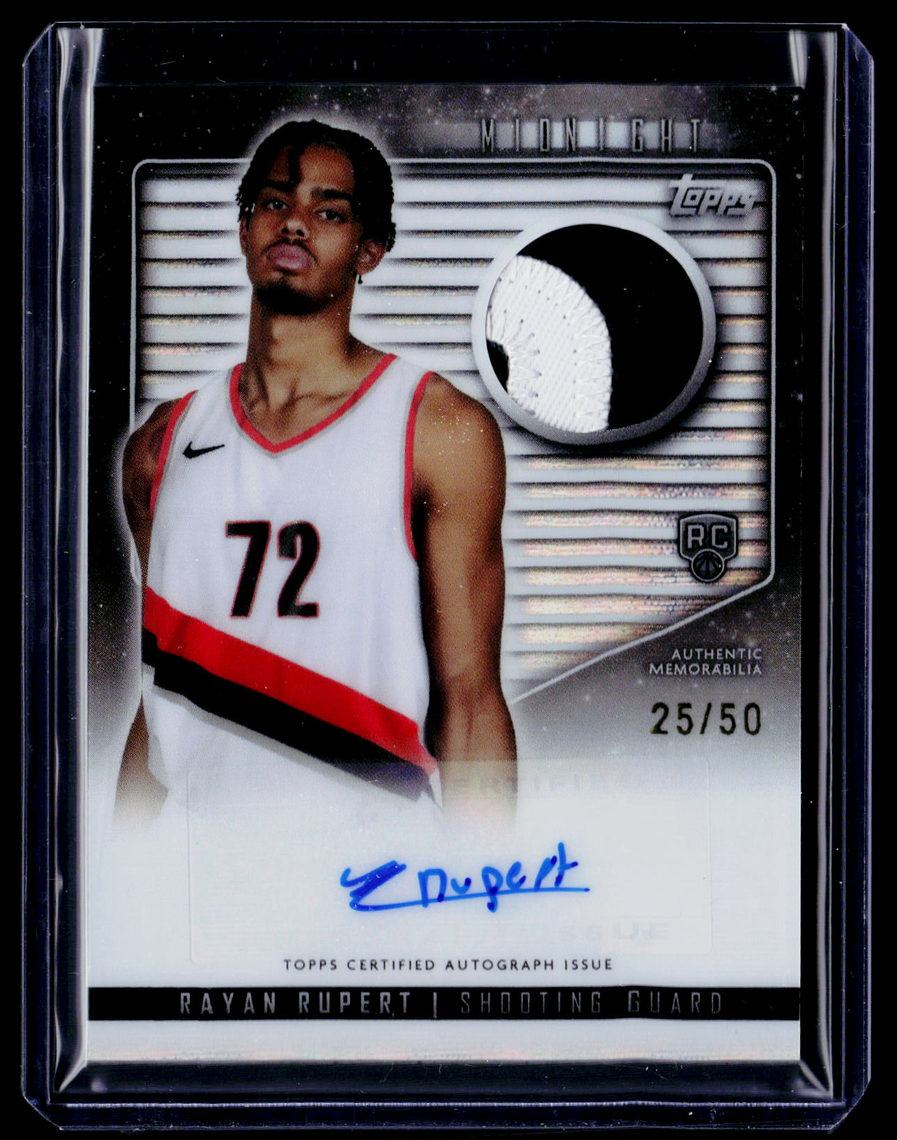2023-24 Topps Midnight #RJA-RR Rayan Rupert Jersey Autographs Moon Beam #/50