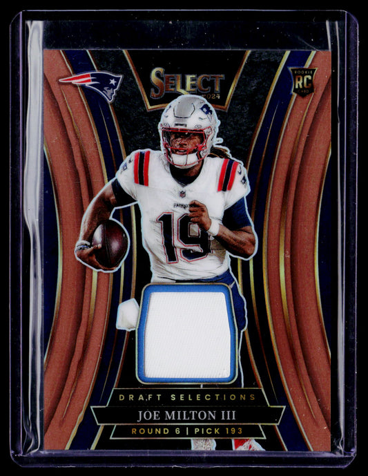 2024 Panini Select #DSM-JMN Joe Milton III Draft Selections Copper Prizm #/49