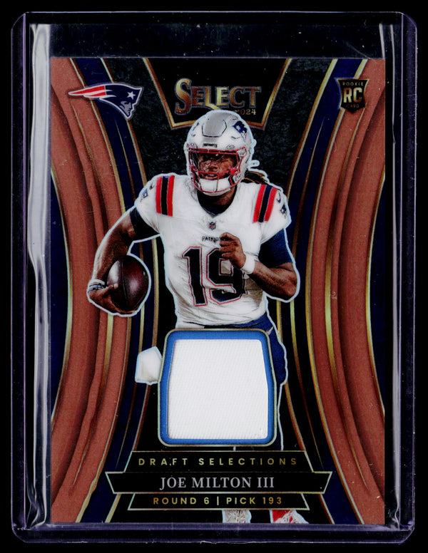 2024 Panini Select #DSM-JMN Joe Milton III Draft Selections Copper Prizm #/49