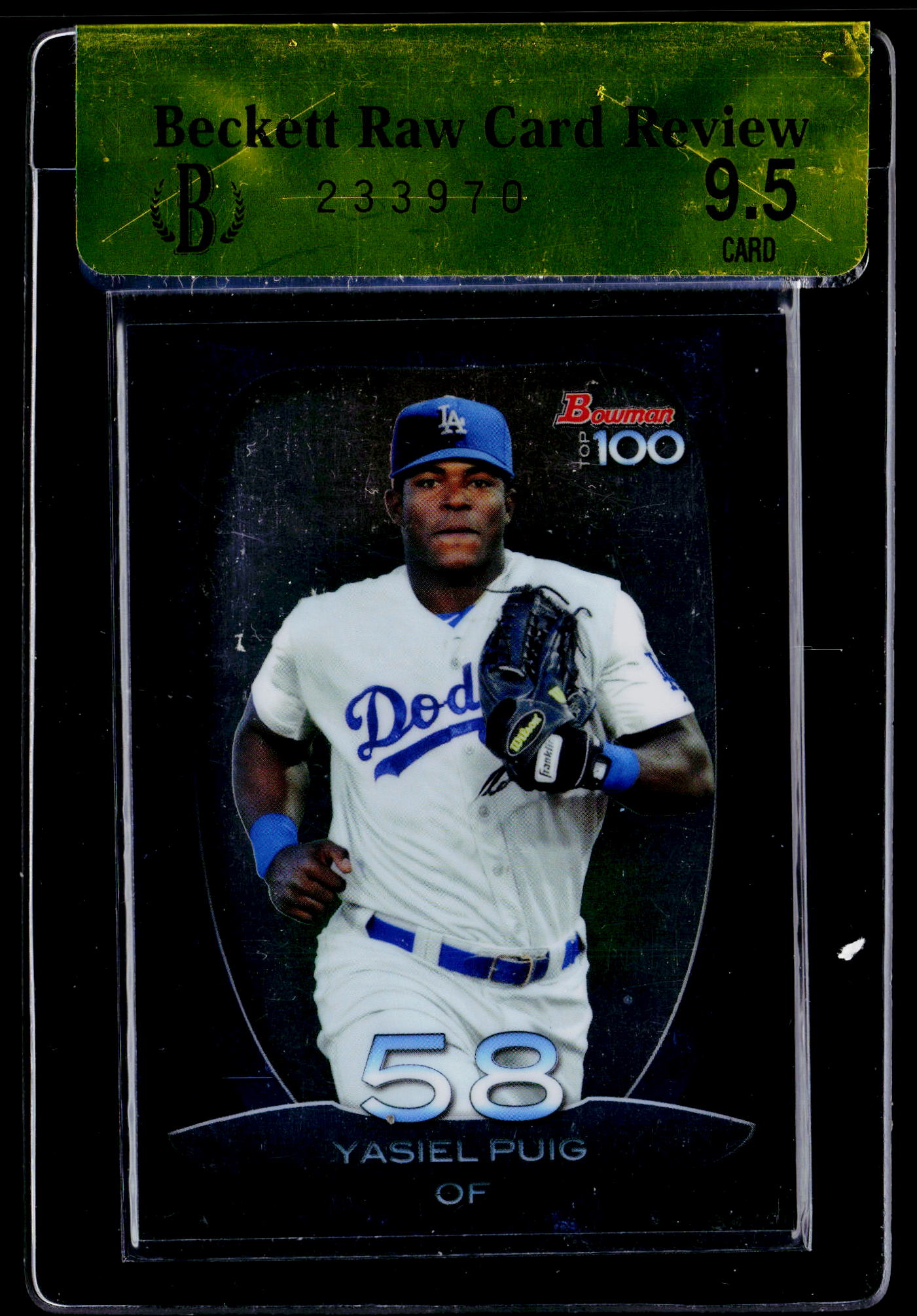 2013 Bowman #BTP-58 Yasiel Puig Top 100 Prospects