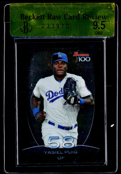 2013 Bowman #BTP-58 Yasiel Puig Top 100 Prospects
