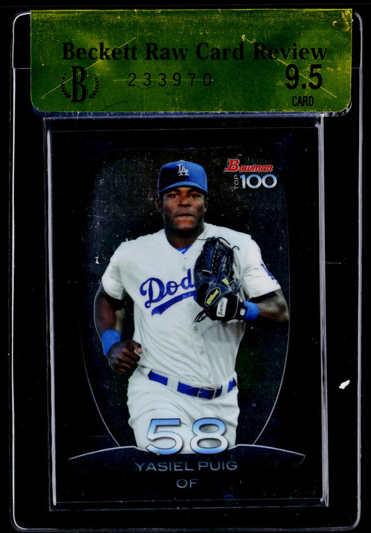 2013 Bowman #BTP-58 Yasiel Puig Top 100 Prospects