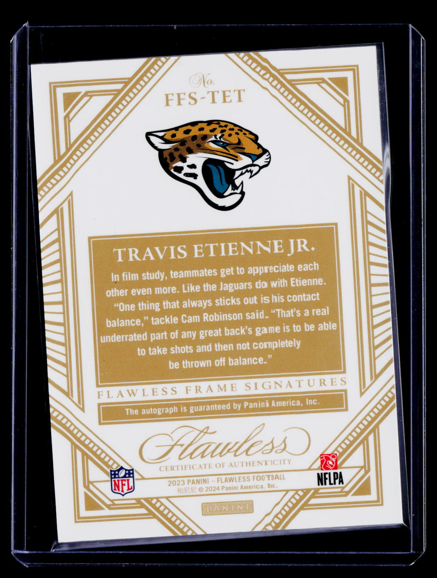 2023 Panini Flawless #FFS-TET Travis Etienne Jr. Ruby /15